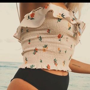 Zara summer floral cropped top